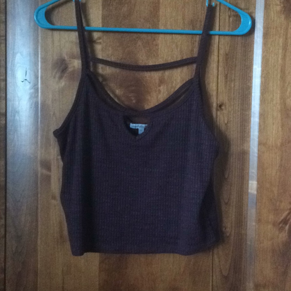 Maroon crop top.